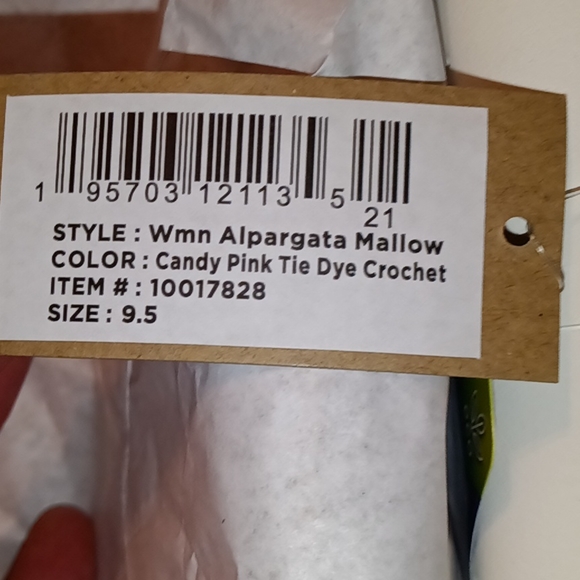 🆕Toms | Alpargata Mallow Slip On Shoes in Candy Pink Tie Dye Crochet - Picture 8 of 10